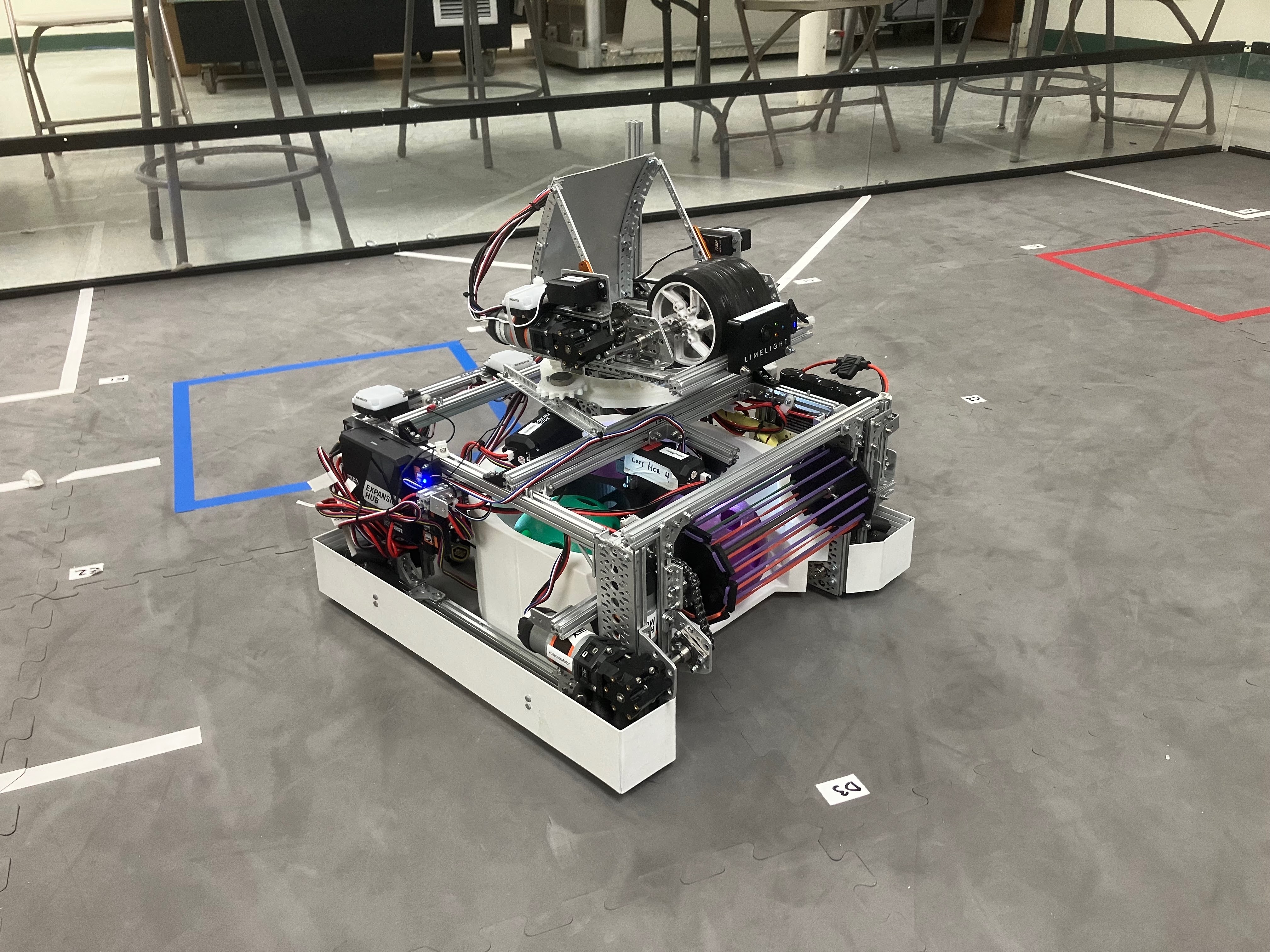 Cookie Clickers robot on practice field